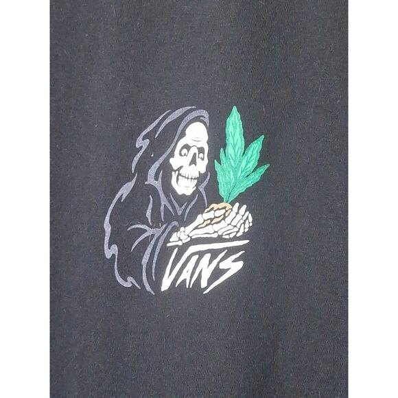 Vans Grim Reaper Graphic Tee Black Short Sleeve Shirt Men’s Medium - Picture 2 of 6
